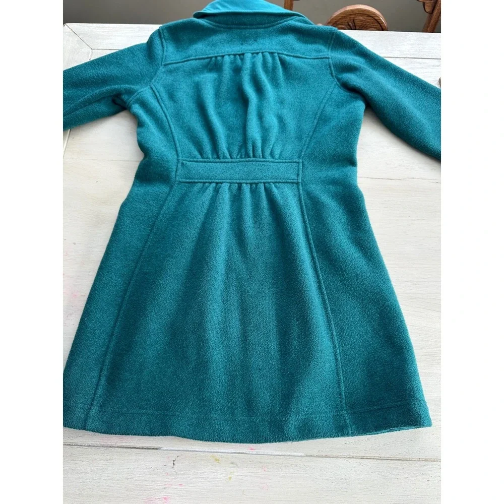 KUHL Teal Alpaca Fleece‎ Button Front Collared Jacket Women's Long Small